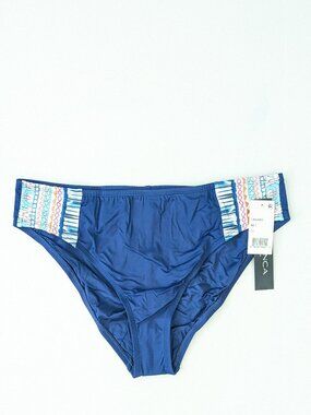 La Blanca  Milano Mid-Rise Hipster Bikini Bottom Blue Womens 14